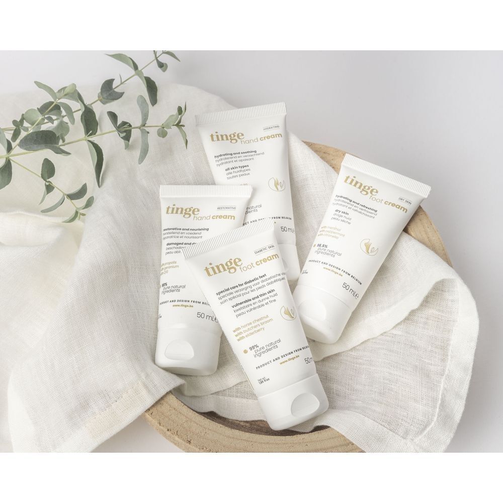 Tinge Crème Mains Hydratante & Apaisante | Contre le Dessèchement | Protectrice | Avec Co-Enzyme Q10