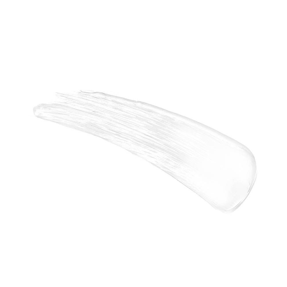 Une touche de gel transparent sur fond blanc.