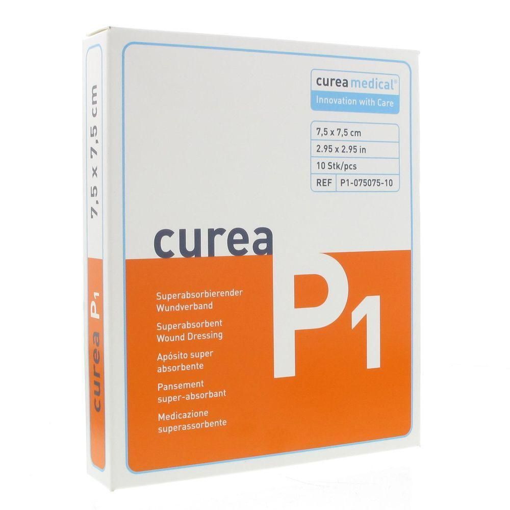 Pansement super-absorbant Curea P1, 7,5 x 7,5 cm, 10 pièces.