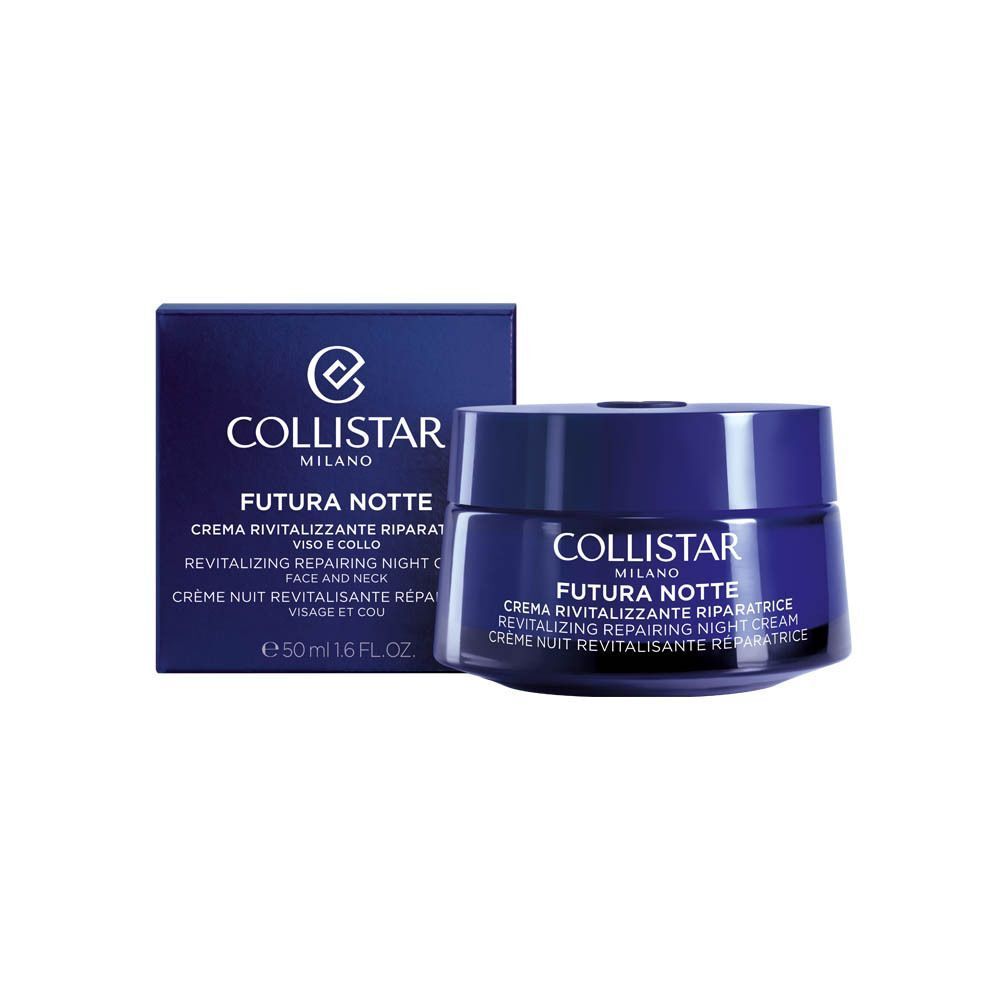 Crème de nuit revitalisante Collistar Futura Notte en pot avec sa boîte.