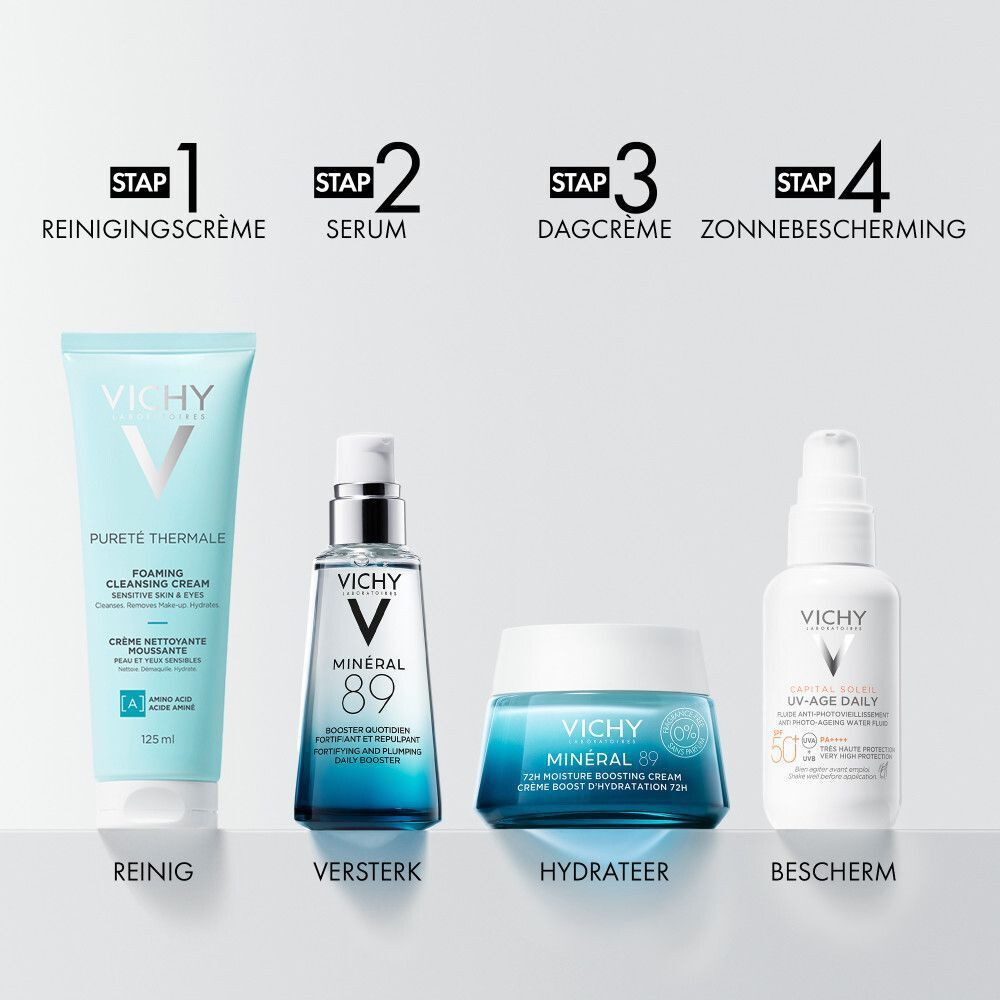 Vichy Minéral 89 72u Hydraterende Boost Crème | Zonder Parfum | Hydrateert en versterkt de huidbarrière