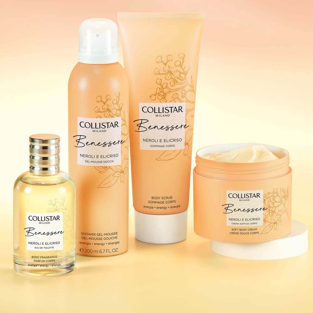 Collistar Body Fragrance Neroli en Helichrysum set: Eau de Toilette, Douchegel, Body Scrub, Body Cream.