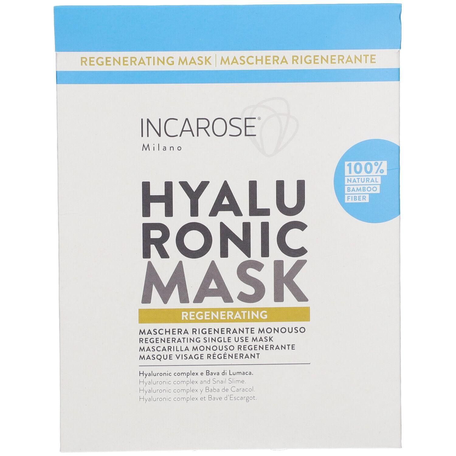 Incarose Hyaluronic Mask, regenererend gezichtsmasker van 100% natuurlijke bamboevezel.