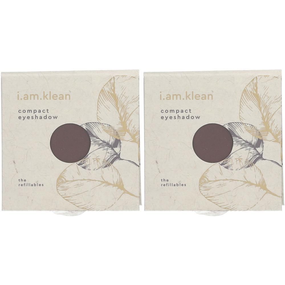 Twee i.am.klean compacte oogschaduws, kleur Matte About You, individueel verpakt.