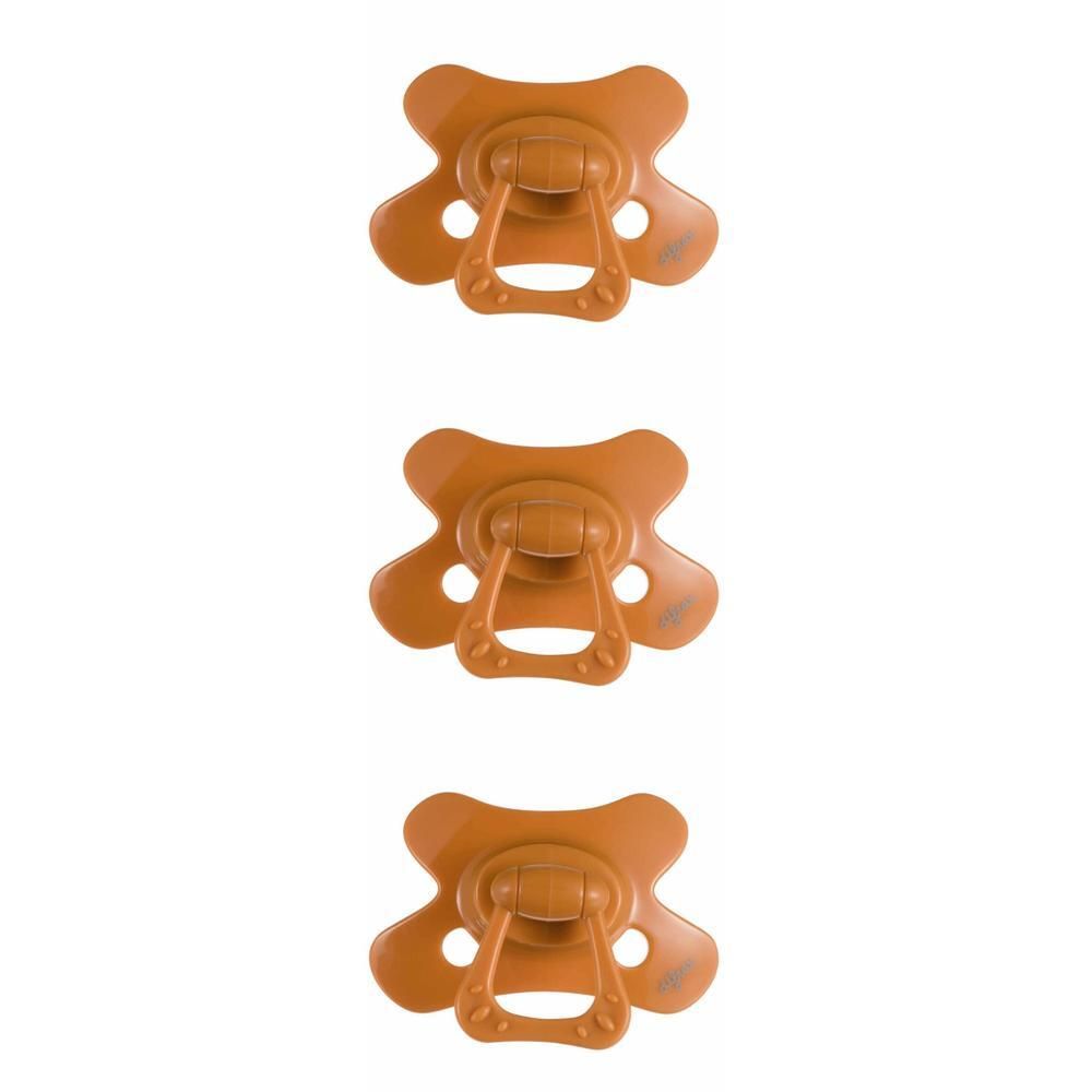 Trois sucettes orange avec un bouclier en forme de citrouille et une poignée en anneau.