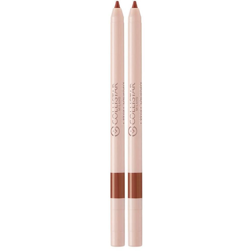 Twee Collistar lippotloden in terracotta kleur.