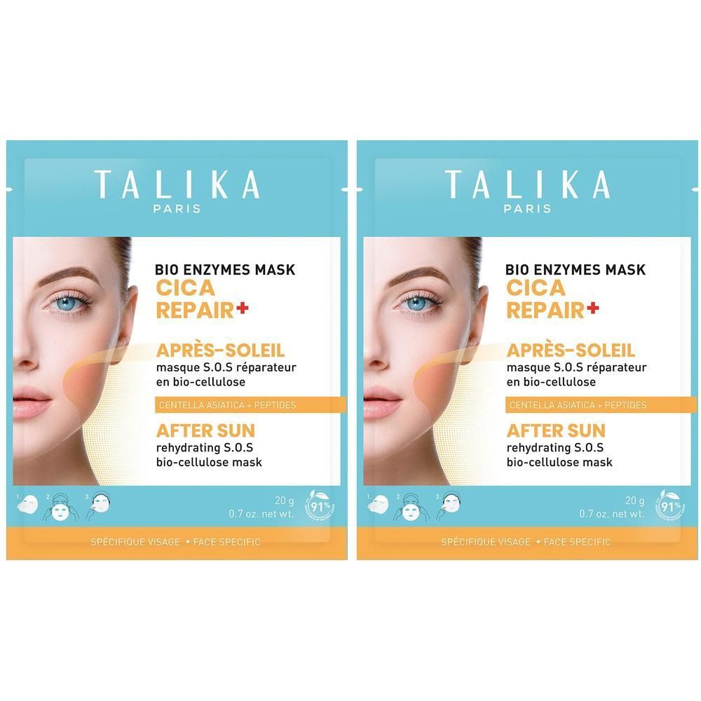 Talika Cica Repair + Masque S.O.S. Réparateur Après-Soleil en Bio-Cellulose