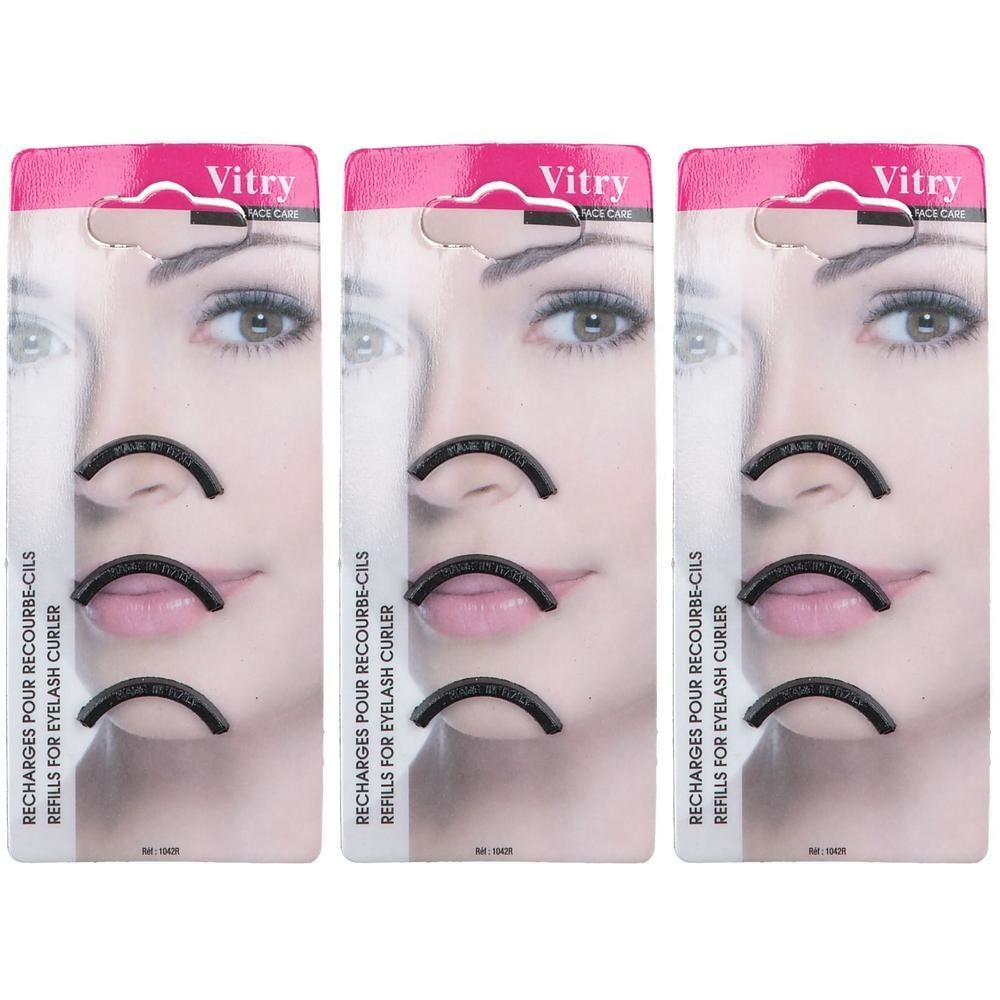 Vitry Vervangpads voor wimperkruller, 3 stuks in blister.