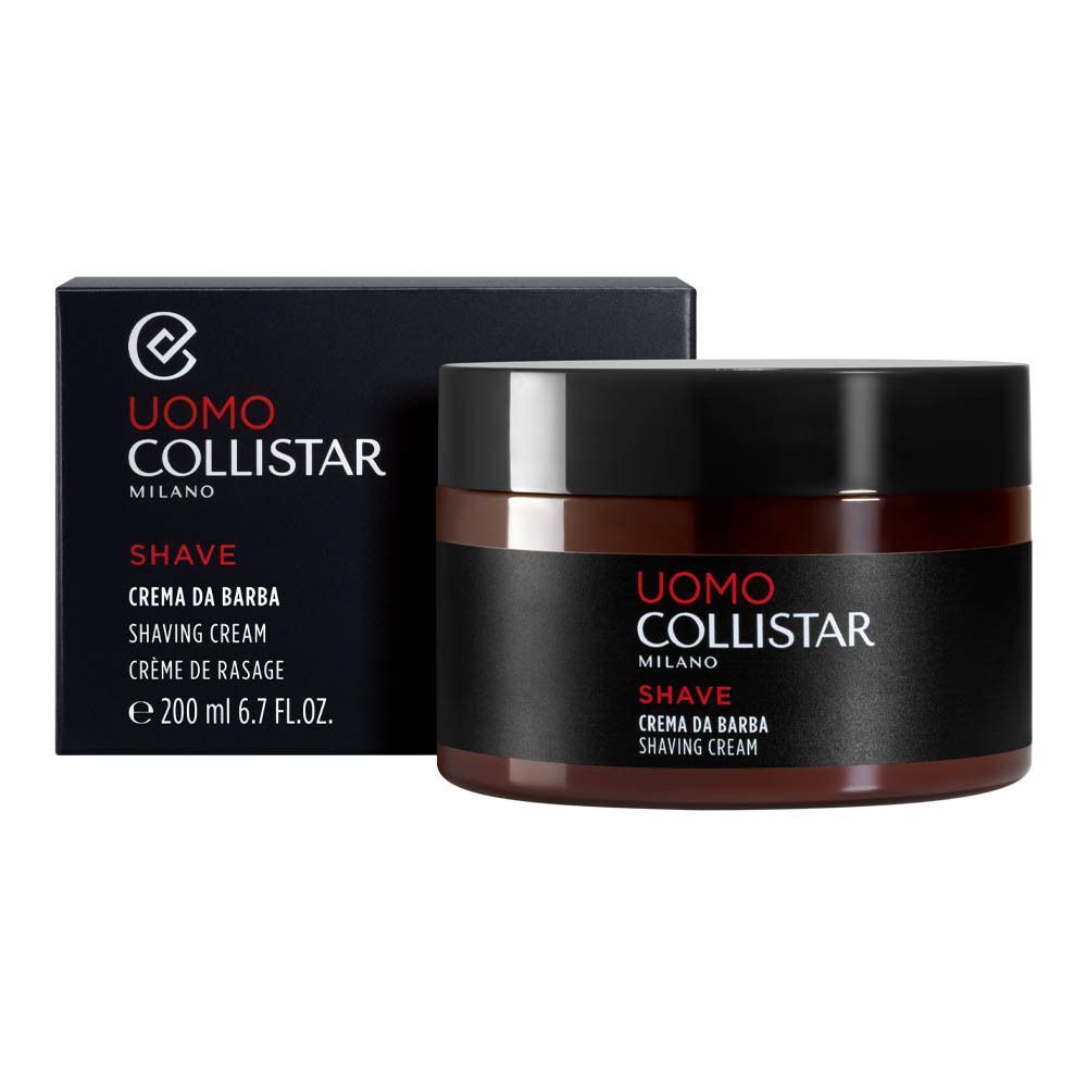 Collistar scheercrème in een pot met omdoos.