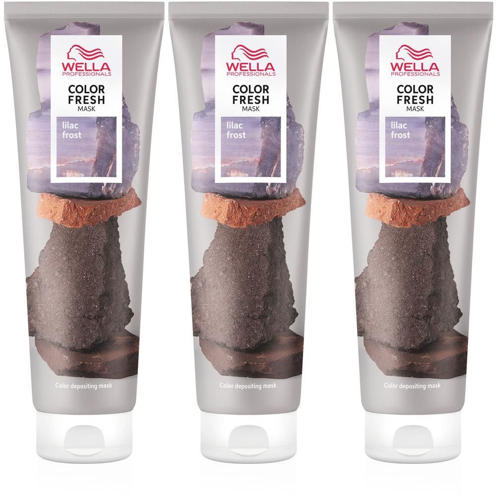 Trois tubes de WELLA PROFESSIONALS Color Fresh Mask Lilac Frost.