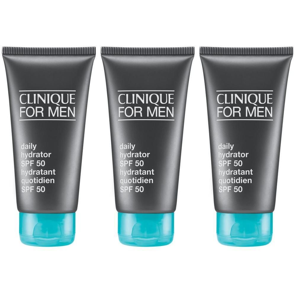 Drie tubes Clinique For Men Dagelijkse Hydratant SPF 50.