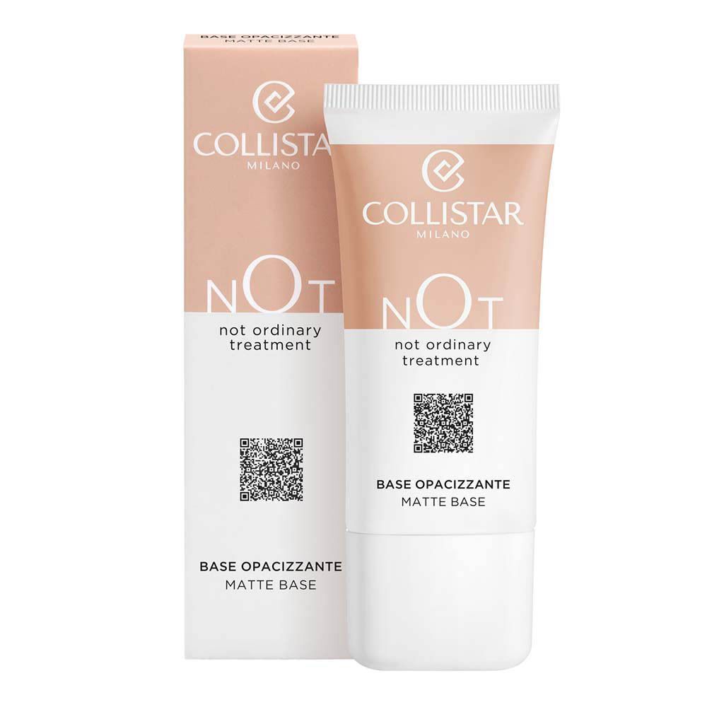 Een tube en doosje van de Collistar NOT Matte Base.