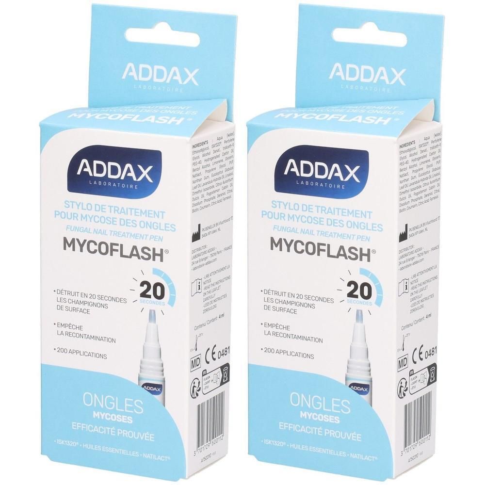 ADDAX Mycoflash Nagel Schimmel Behandelpen. Voor nagels en schimmels. CE-markering.
