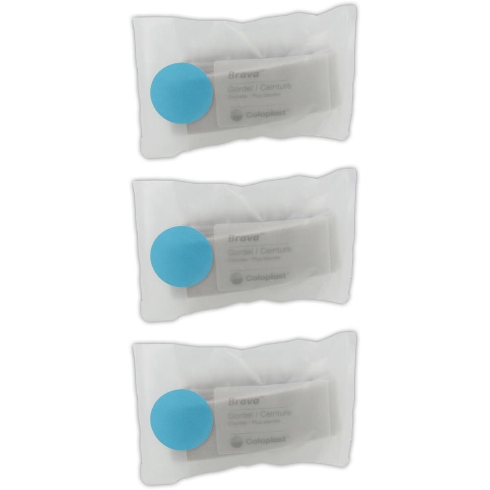 Trois films protecteurs pour la peau Brava avec applicateur bleu.
