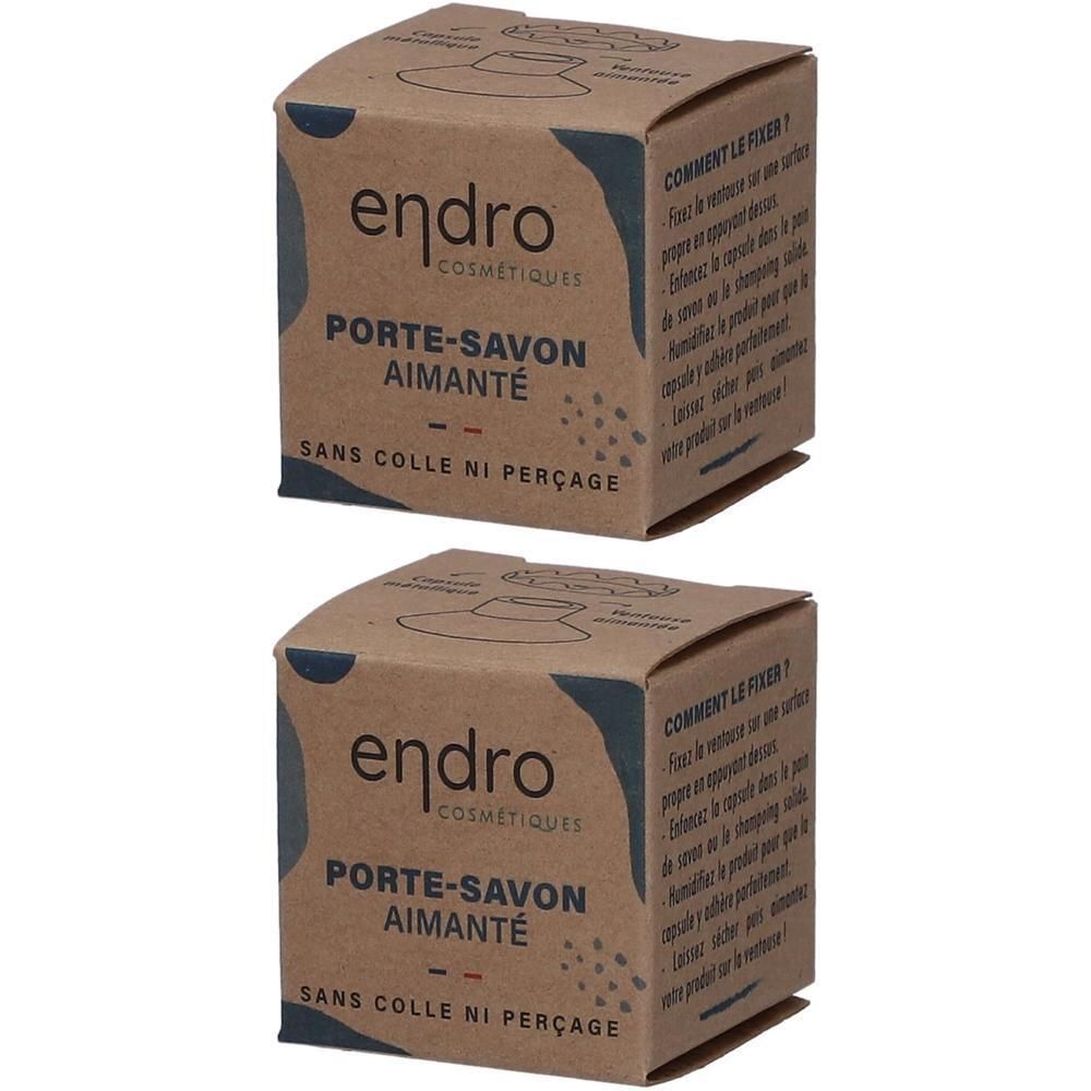 Twee Endro Cosmétiques magnetische zeepdispenser dozen, zonder lijm of boren.