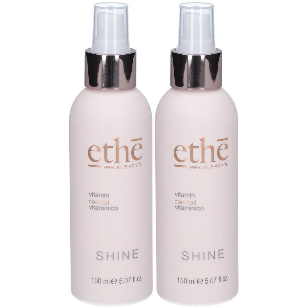 Deux flacons d'Ethè Shine Vitamin Cocktail, 150 ml chacun.