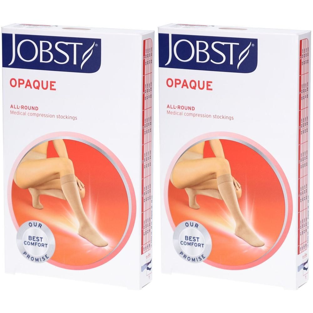 Bas de contention JOBST OPAQUE, médicaux, tous usages, couleur chair.