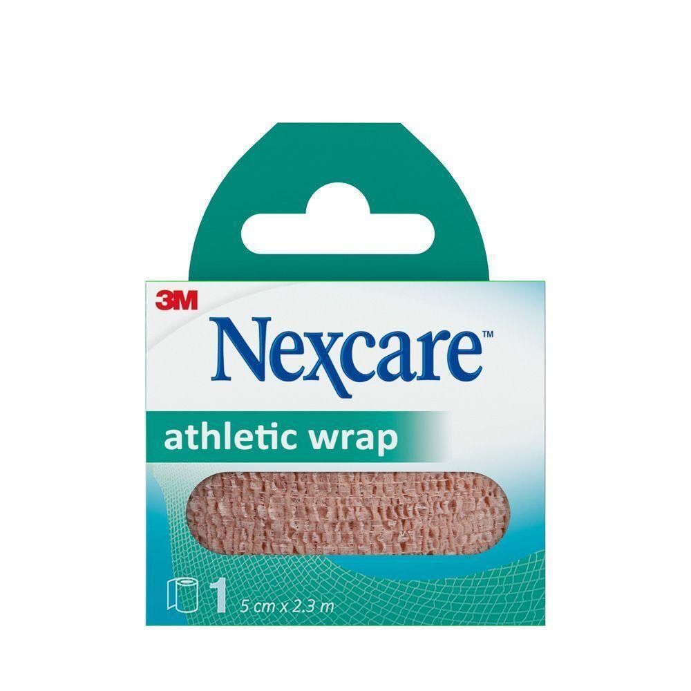 Verpakking van 3M Nexcare Athletic Wrap, beige, 5 cm x 2,3 m.