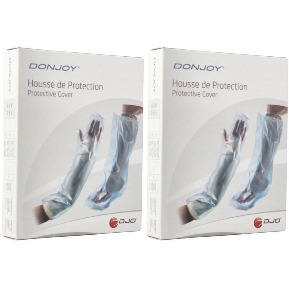 Deux paquets de housses de protection DonJoy pour bras d'enfants.