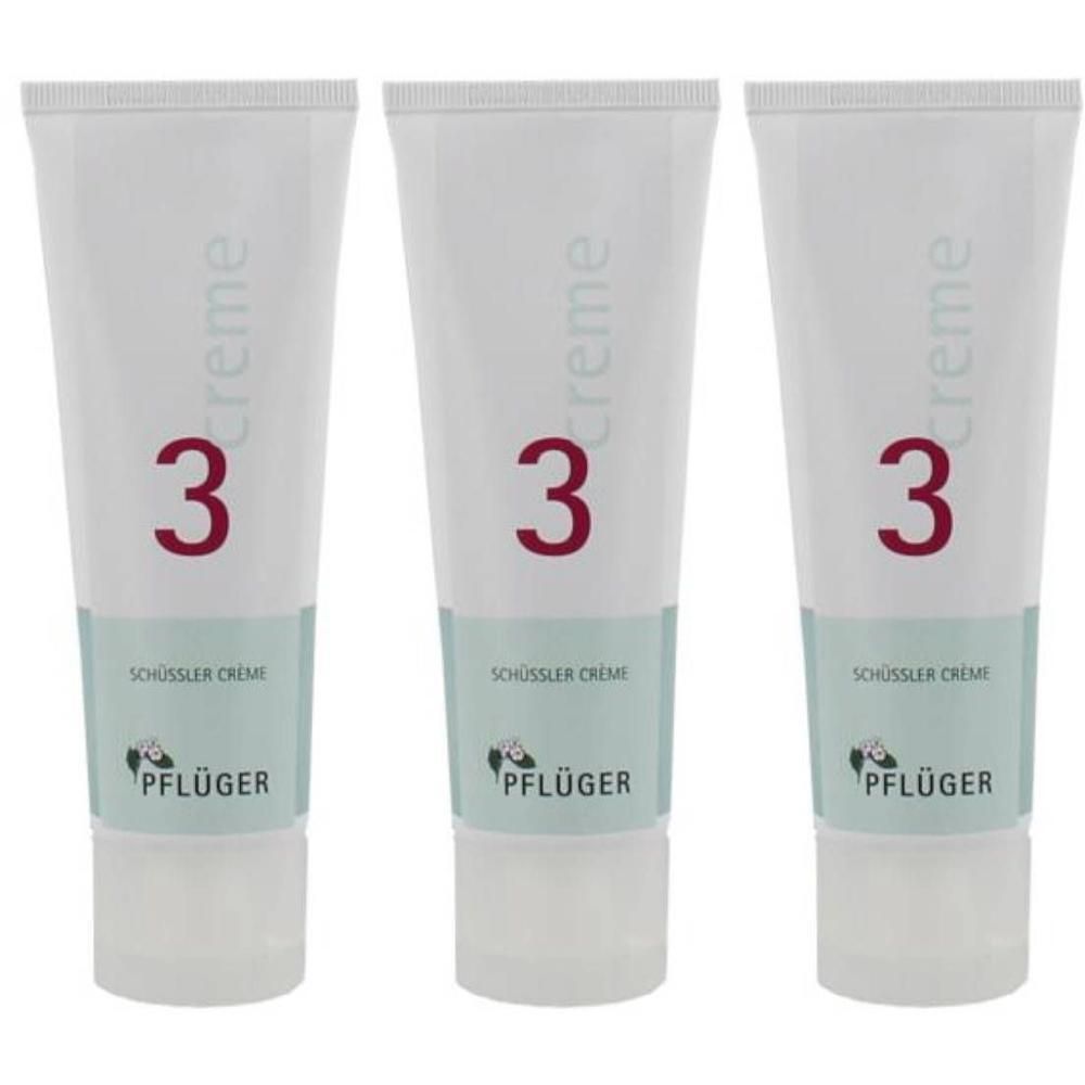Trois tubes de Crème Schüssler N° 3 de Pflüger.