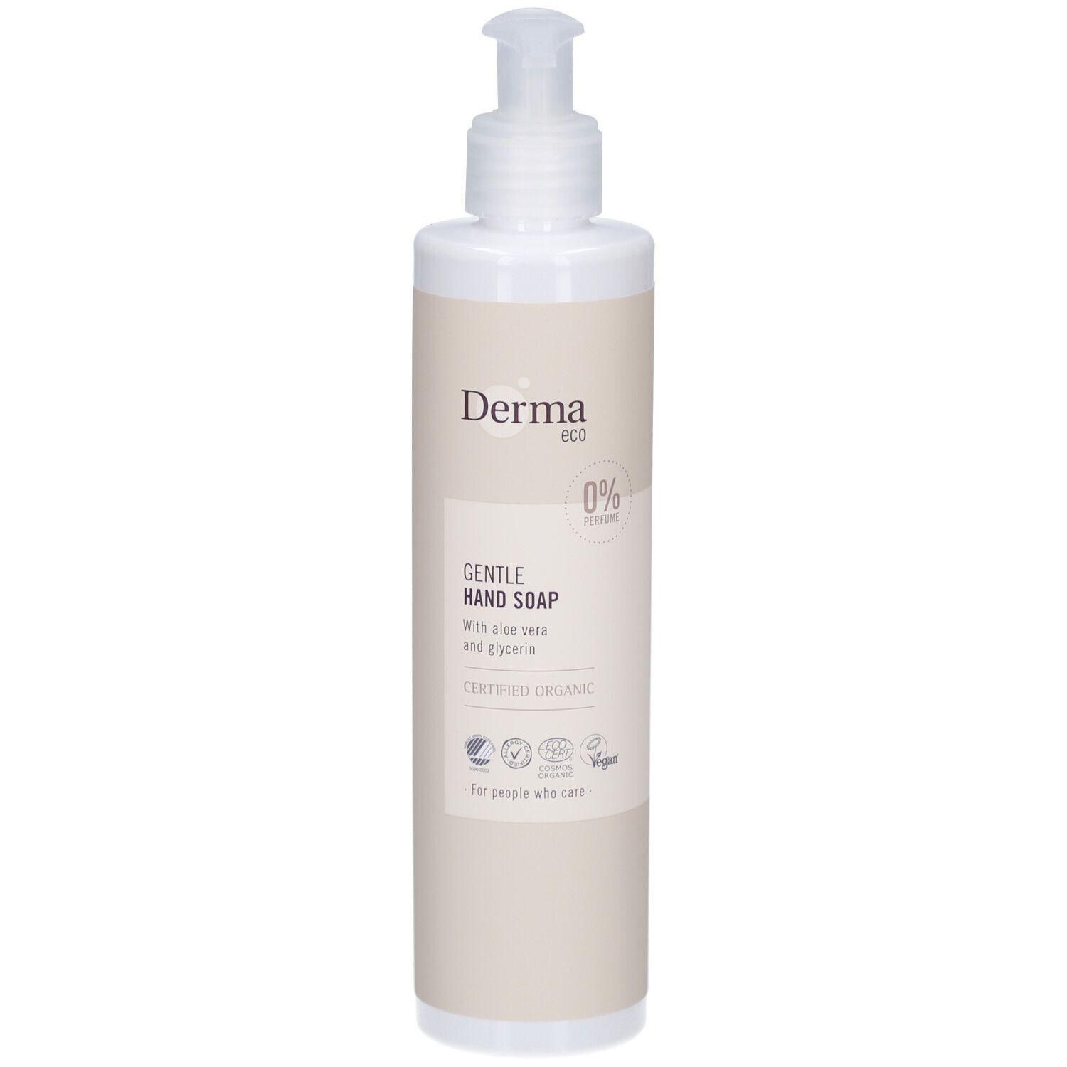 Derma Eco Handzeep met pompdispenser. Gecertificeerd biologisch.