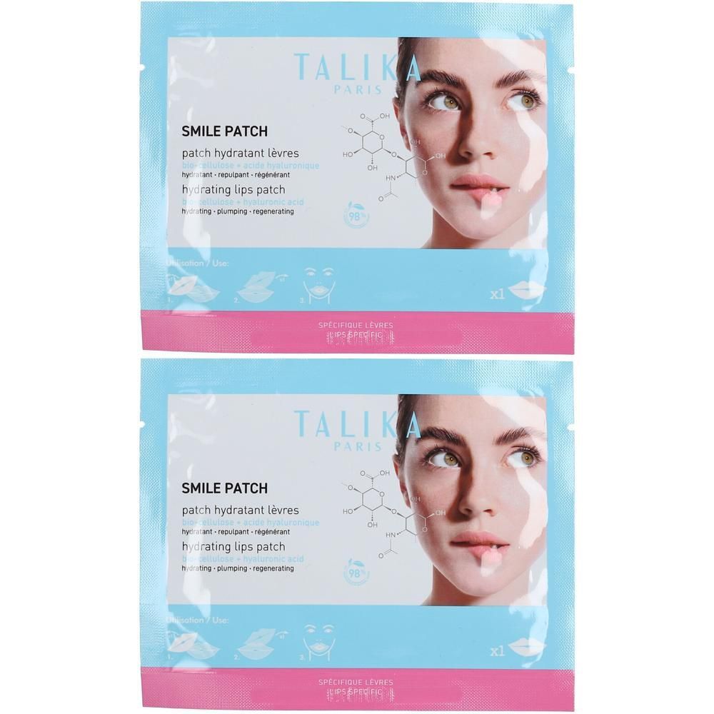 Deux patchs hydratants pour les lèvres Talika Smile Patch.