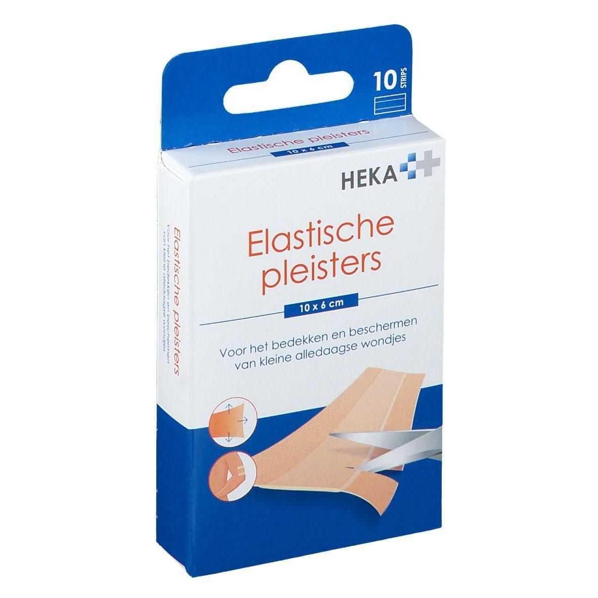 Heka elastische pleisters, 10x4 cm, 10 stuks.
