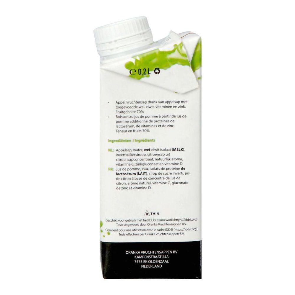 Frezz Protein Cloudy Apple Drank: Ingrediëntenlijst en voedingswaarde in het Nederlands, Frans en Engels.