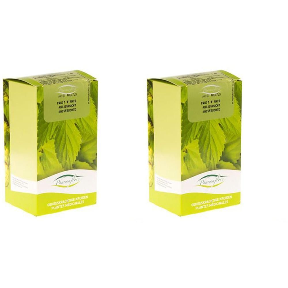 Deux paquets de fruits d'anis Pharmaflore.