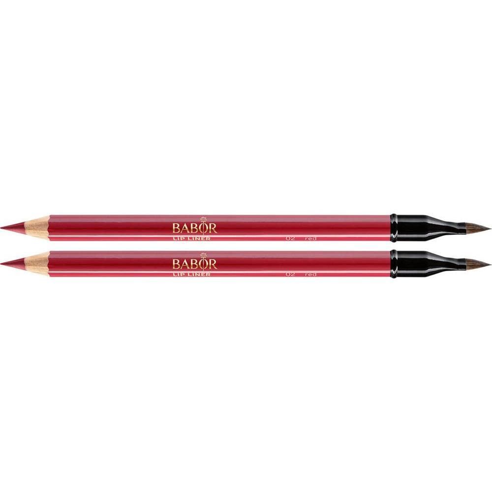 Twee rode lipliners met applicator. Babor logo zichtbaar.