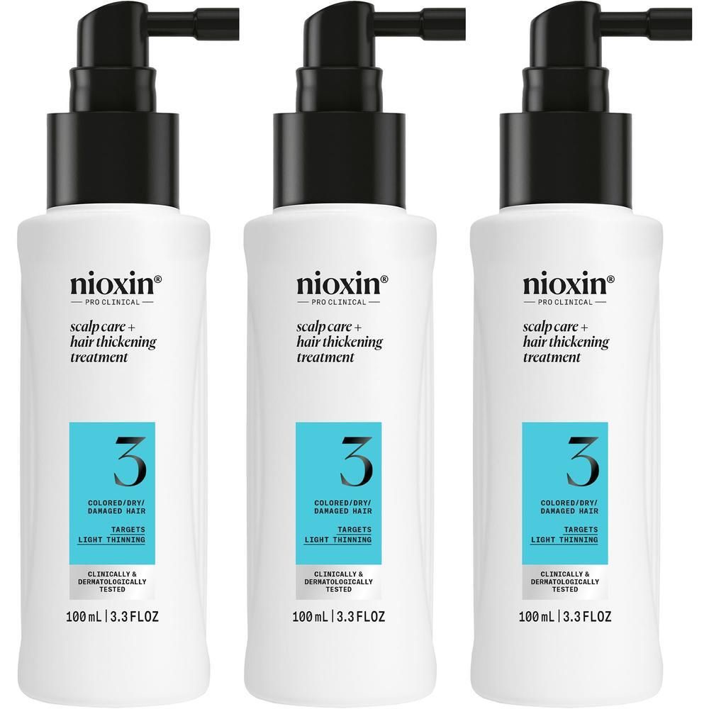 Drie Nioxin Systeem 3 flessen met pompdoseerder.
