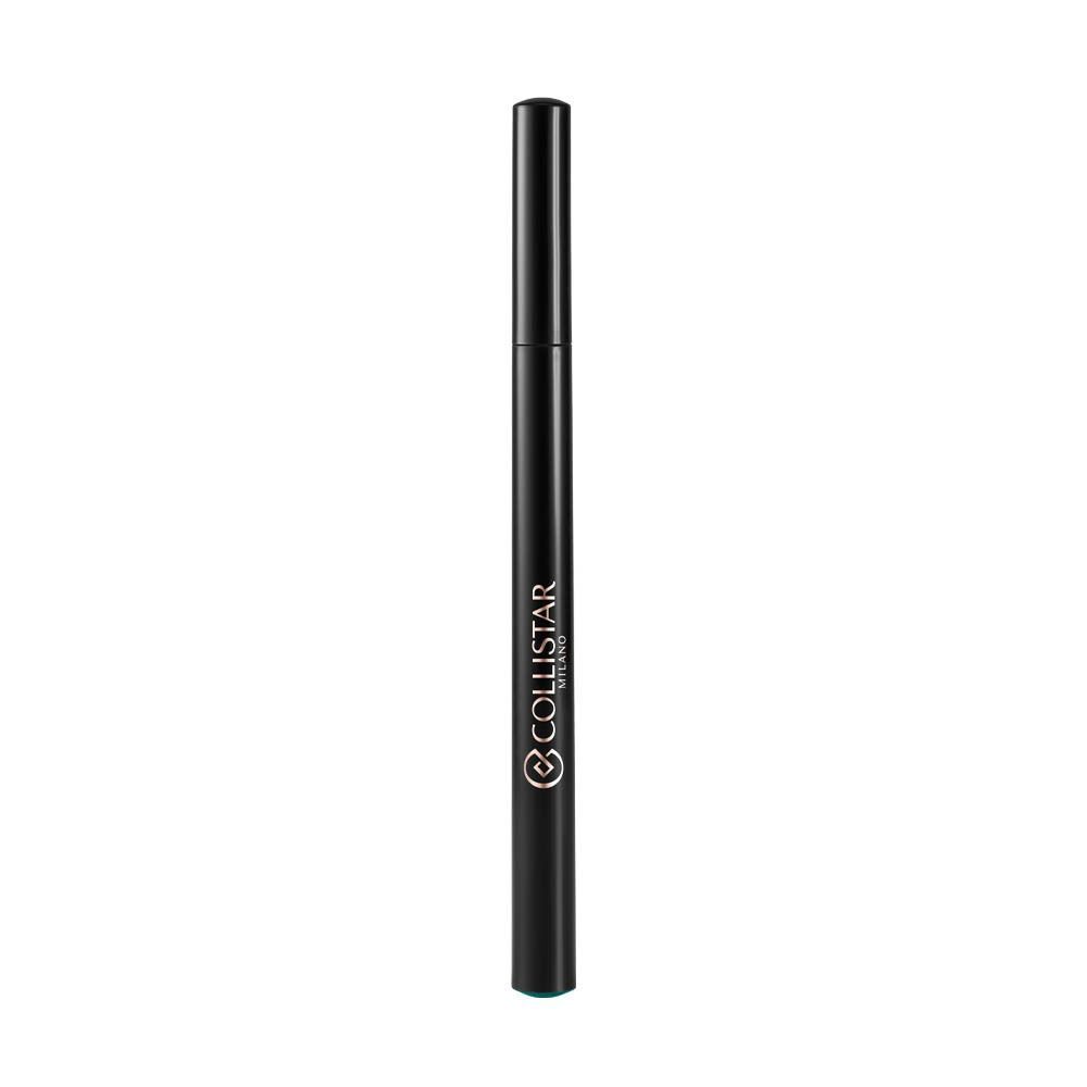 Un eye-liner noir avec pointe et capuchon verts.