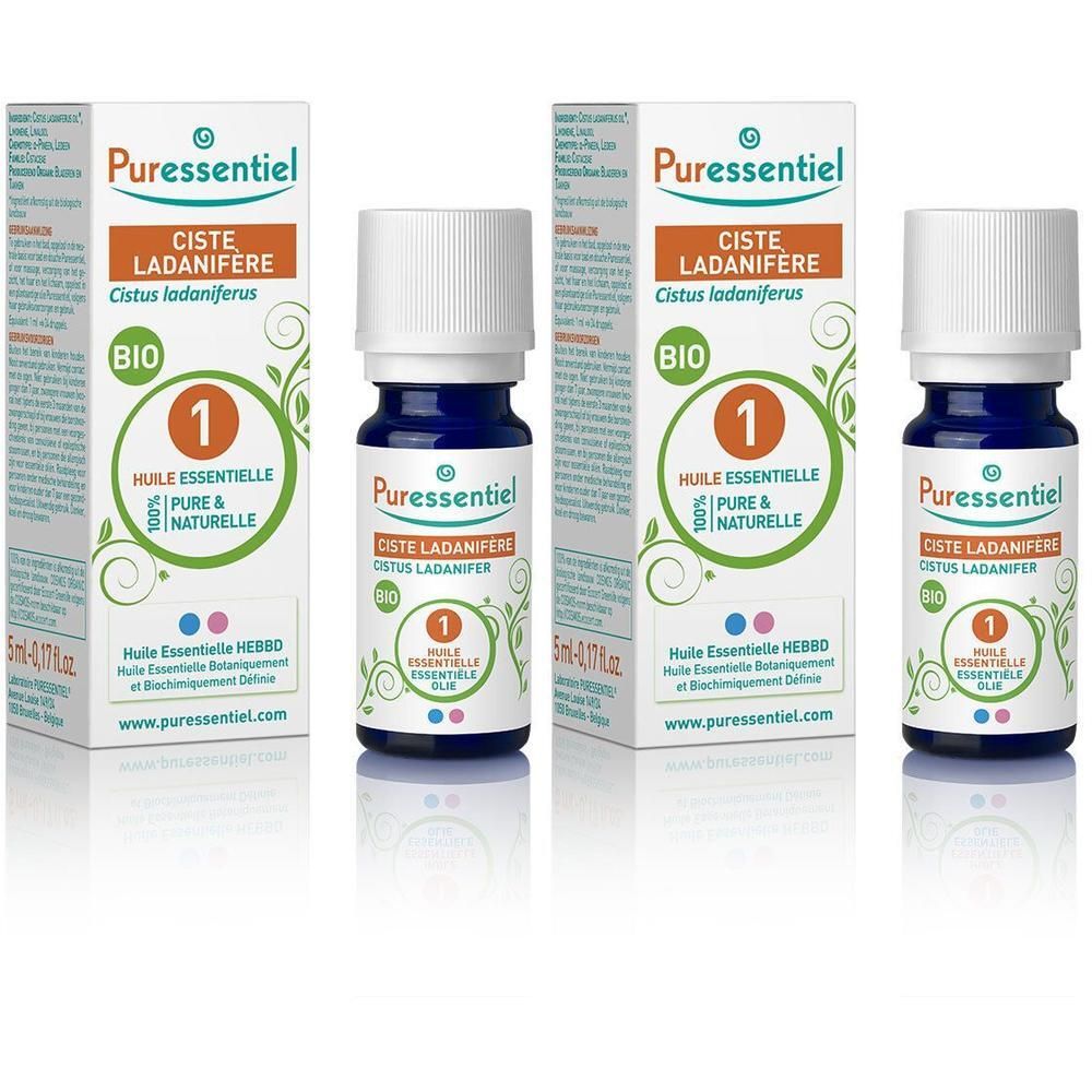 Puressentiel Ciste Ladanifère Bio: Twee flesjes etherische olie.