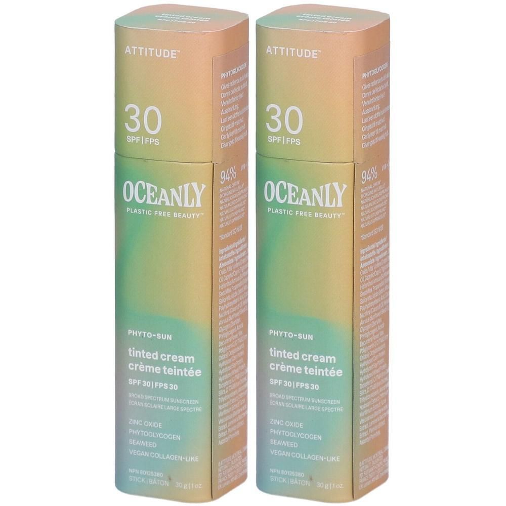 ATTITUDE Oceanly Phyto-Sun Getinte Hydraterende Zonnebrandcrème SPF 30