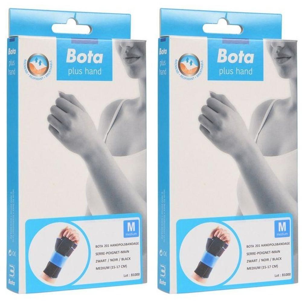 Bota Polsbandage 201, zwart, maat M (15-17 cm).