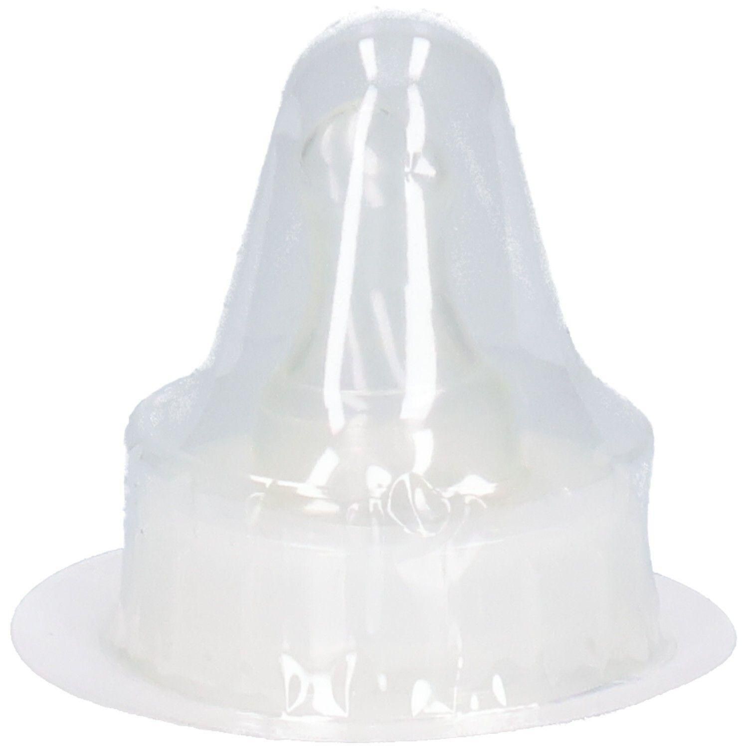 Une tétine transparente à forme anatomique pour prématurés.