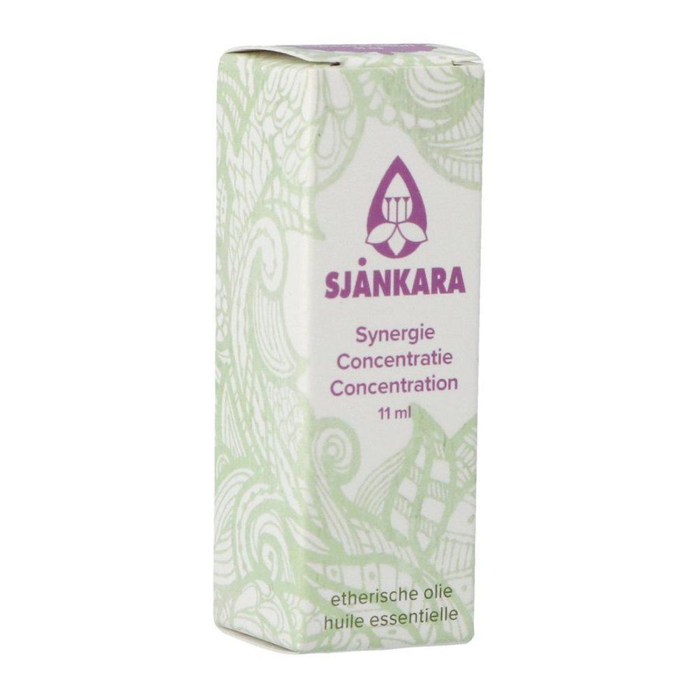 Une boîte de 11ml d'huile essentielle SjäNkara Concentration Synergie.