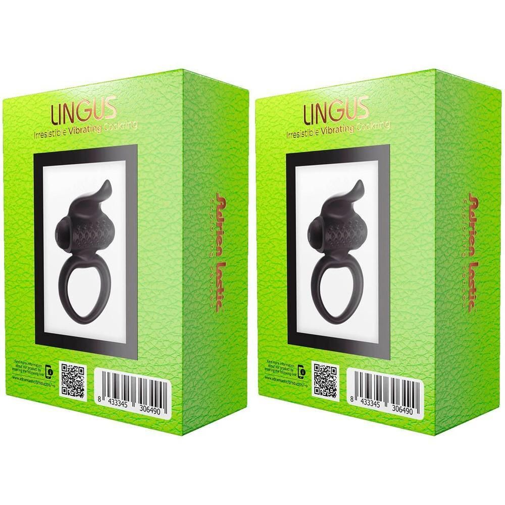 Twee Lingus Cockring Noir verpakkingen naast elkaar, met een kijkvenster op het product.