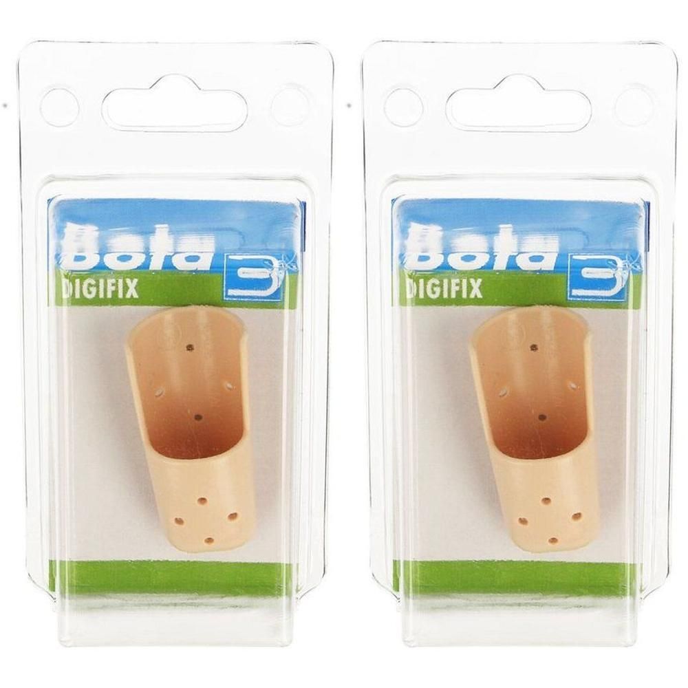 Deux manchons Bota Digifix pour doigts couleur chair, emballés.