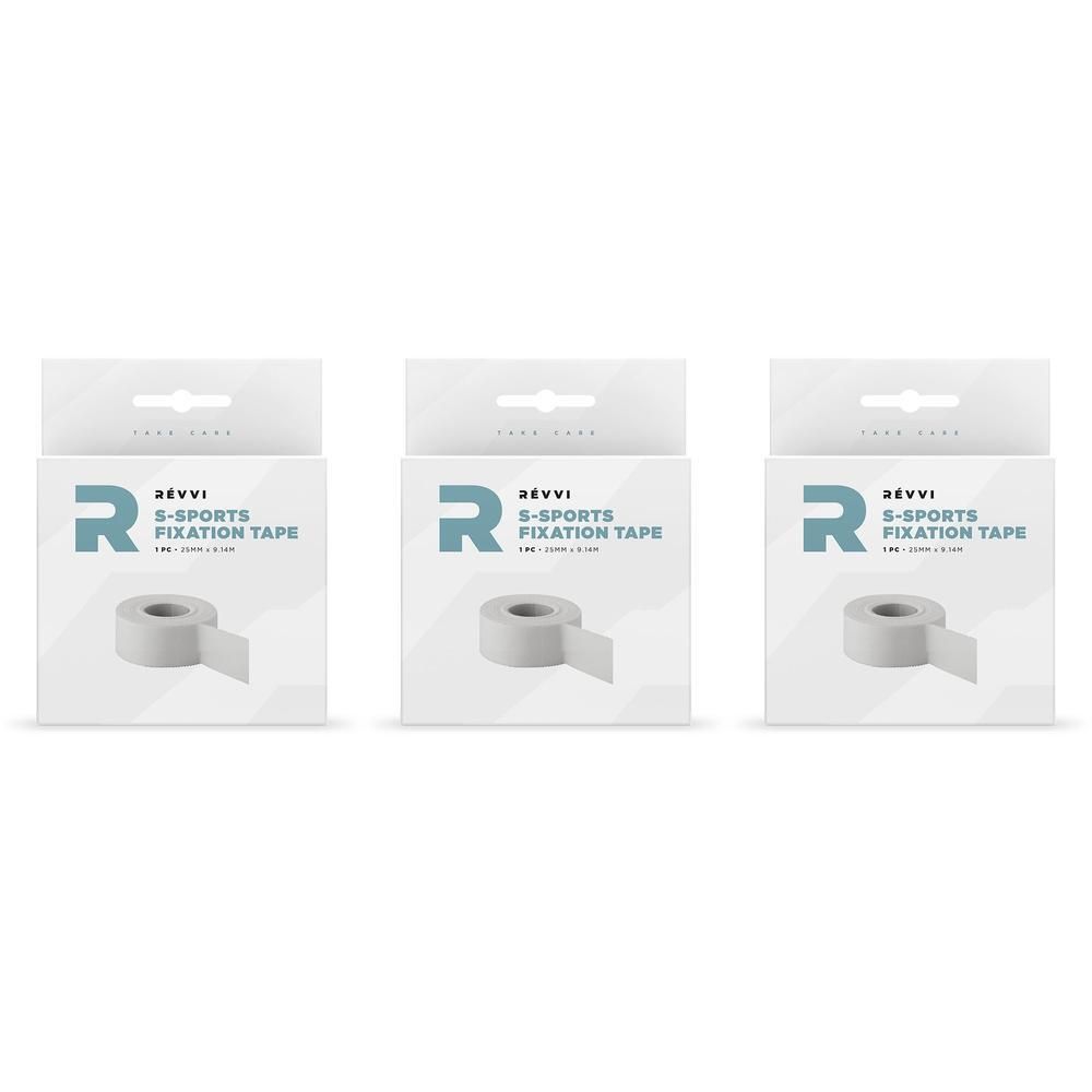 Trois boîtes de ruban de fixation S-Sport RÉVVI, blanc.