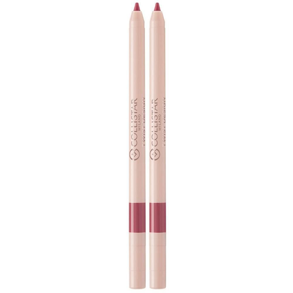 Twee roze lipliners met zilveren tekst en roze-fuchsia punt.