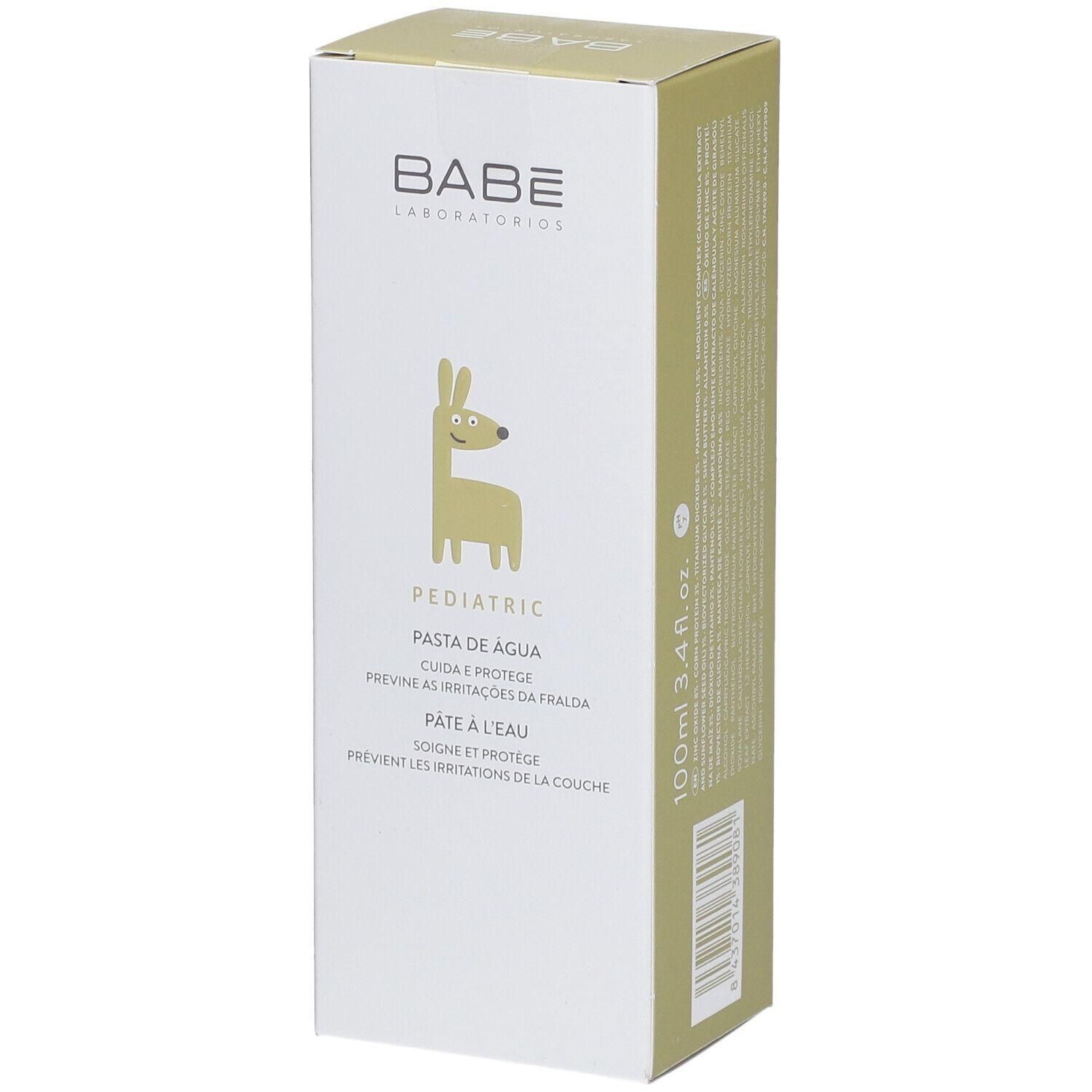 BABÉ Pediatric luiercrème verpakking met een schattig lama-motief. Bevat 100ml.
