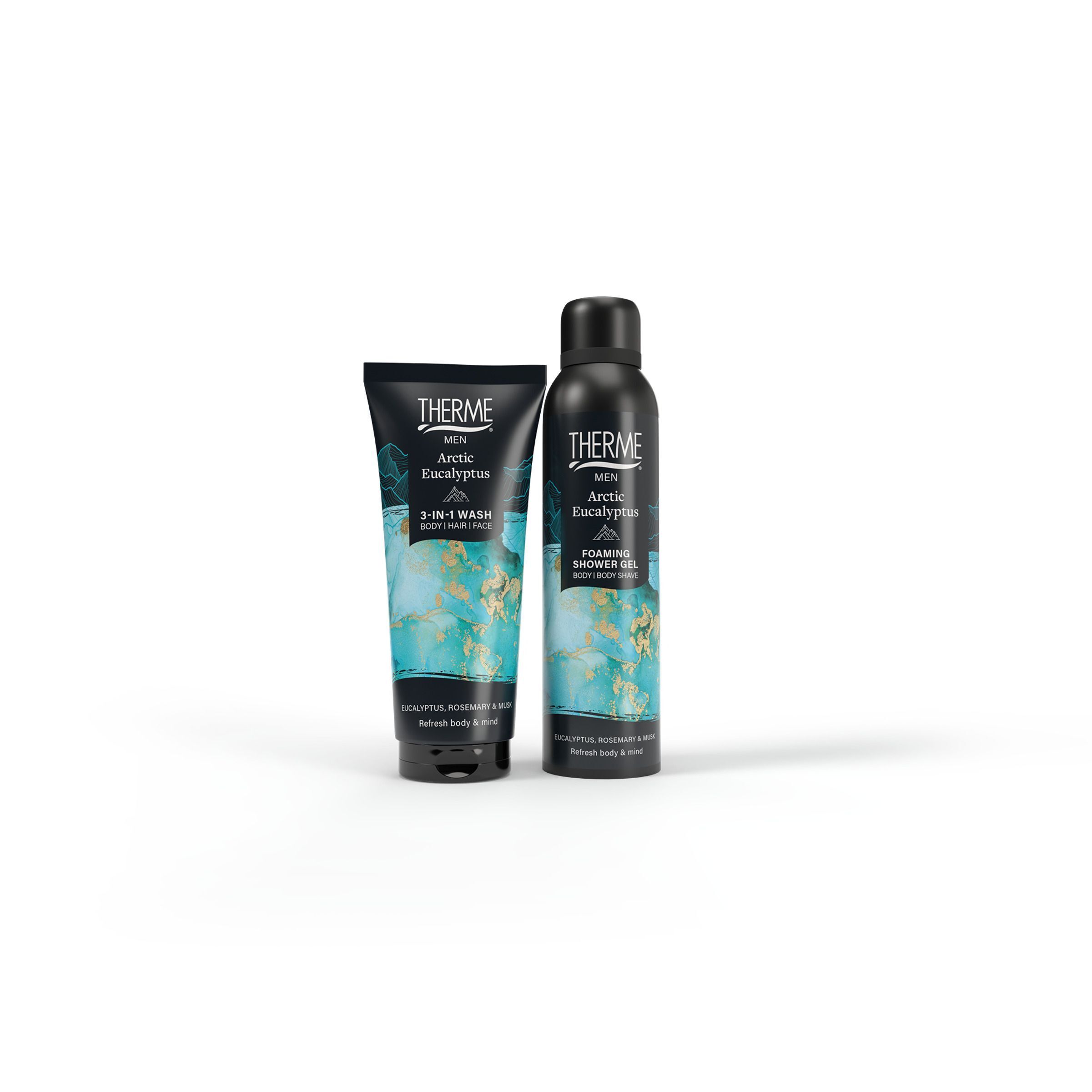 Therme Arctic Eucalyptus Foaming Shower Gel en 3-in-1 Wash Body & Face.