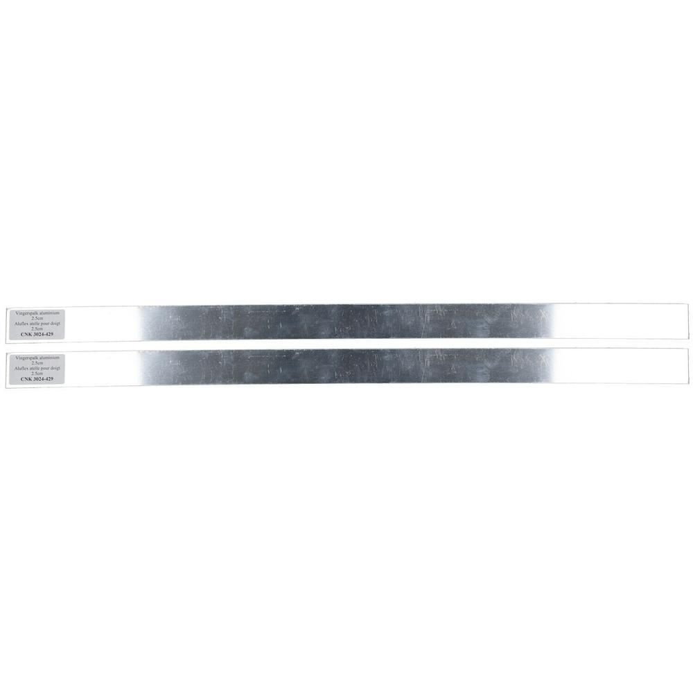Deux attelles digitales en aluminium, étroites et métalliques.