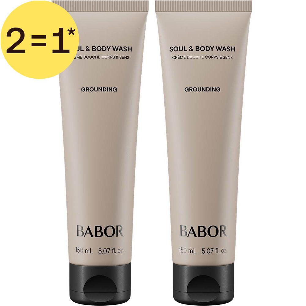 Twee BABOR Soul & Body Wash Grounding crèmes, elk 150 ml. 2=1 aanbieding.