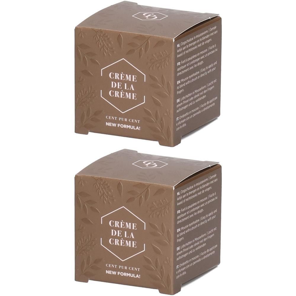 Deux boîtes marron avec l'inscription "Crème de la Crème".