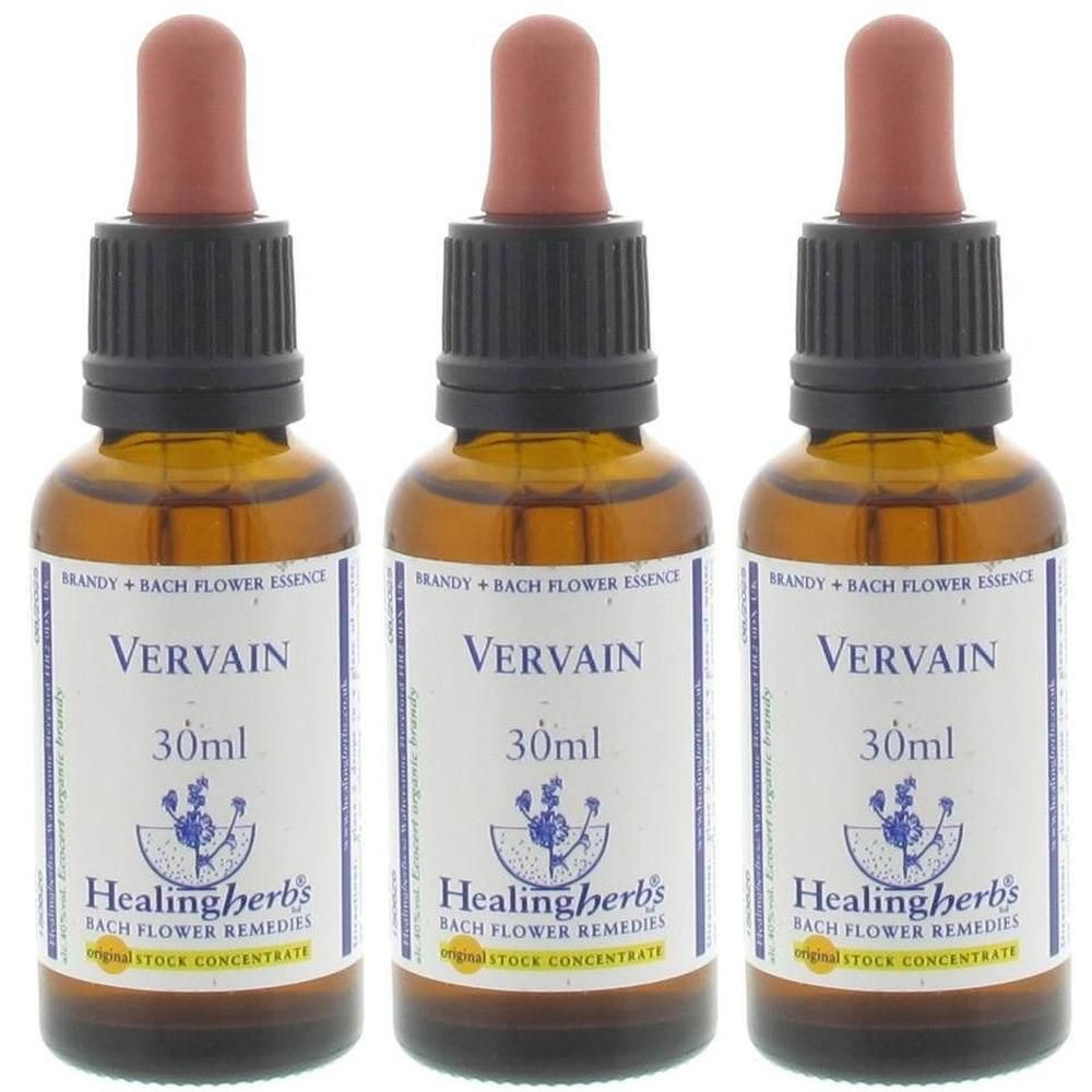 Drie flessen Healing Herbs Verbena essence, 30ml.