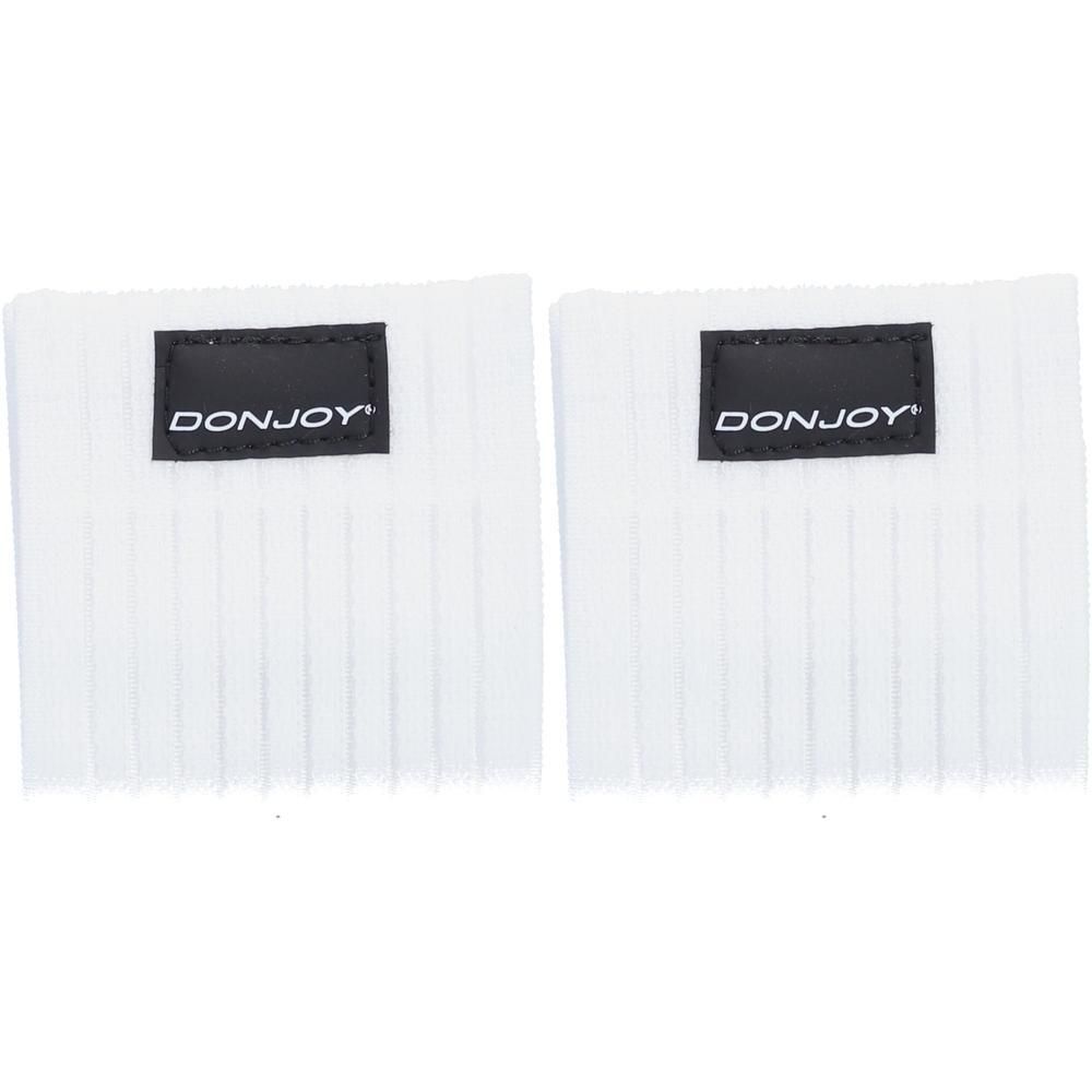 Deux bandes blanches pour poignet avec logo noir DONJOY.