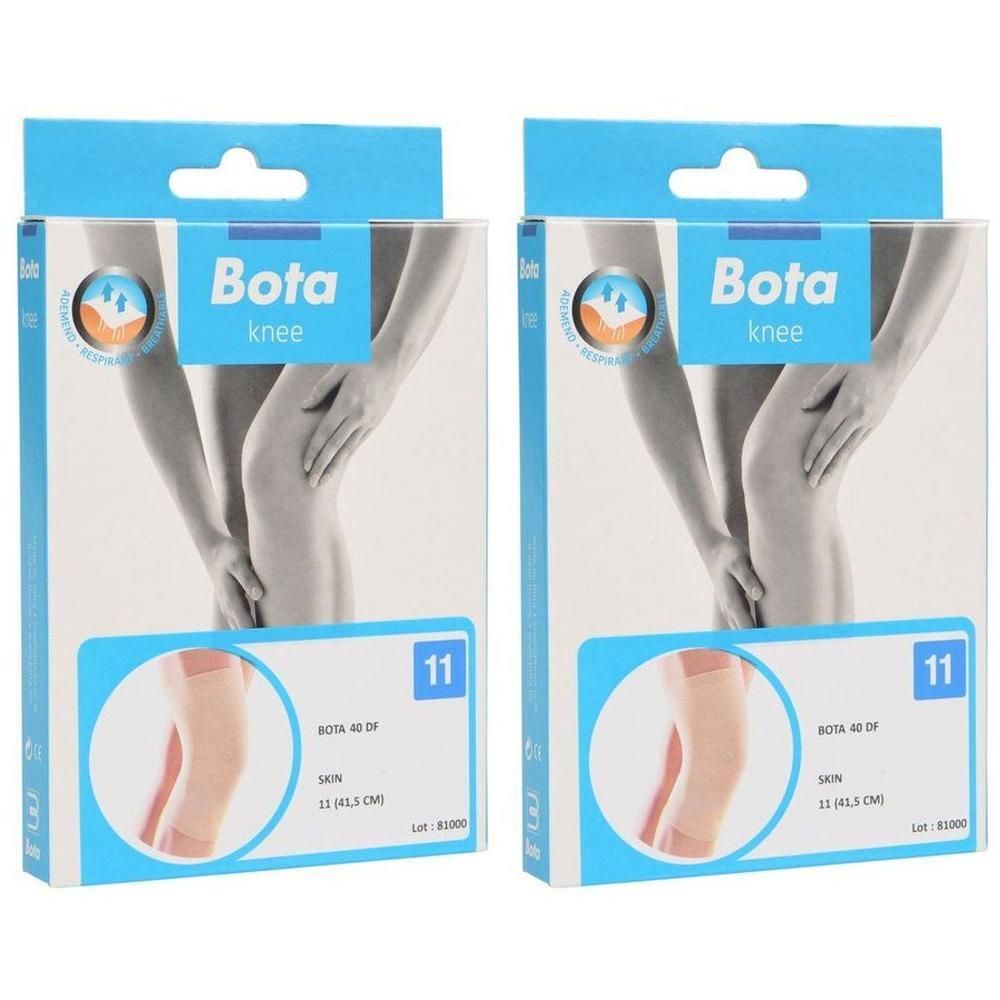 Twee verpakkingen Bota 40 DF kniebrace, maat 11, huidskleur.