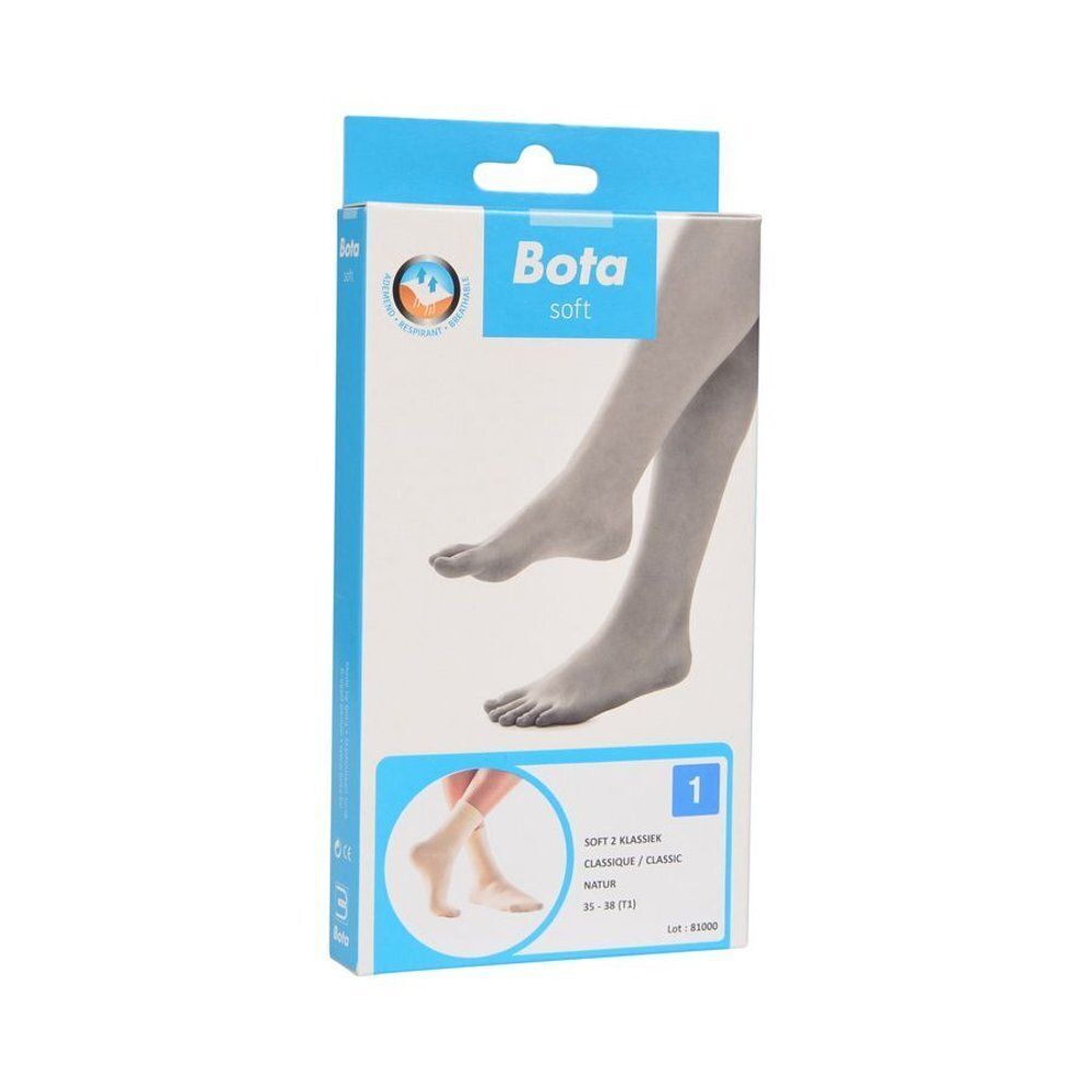 Verpakking voor Bota Soft 2 Klassiek Naturel sokken, maat 1.